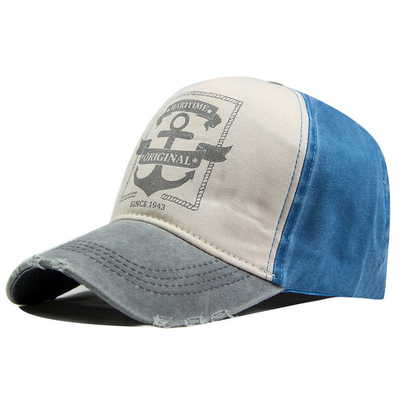Washed Cotton Distressed Baseball Cap | Vintage Unisex Denim Anchor Graphic Sun Cap O1CN013Jmks32IJQF8HLtNQ 3982869265 0 Cib