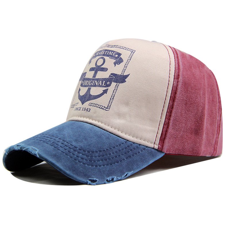 Washed Cotton Distressed Baseball Cap | Vintage Unisex Denim Anchor Graphic Sun Cap O1CN01hg2UqP2IJQFBSow4E 3982869265 0 Cib