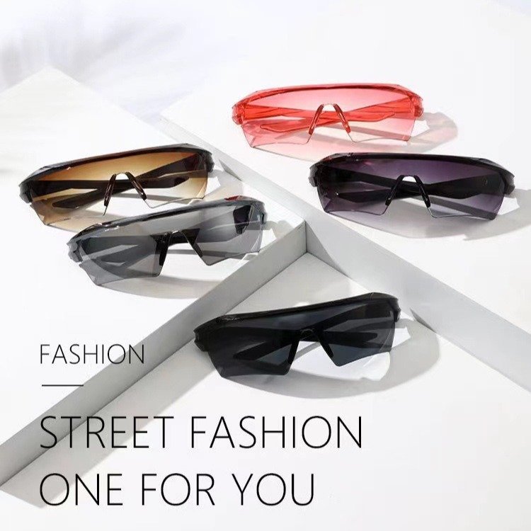 Y2K Riding Sports Windbreak Sunglasses | Integrated Half-Frame Oversized Shield Eyewear for Cross-Border Export O1CN01iVtAo01kcwS0w76zs 2216494524705 0 Cib
