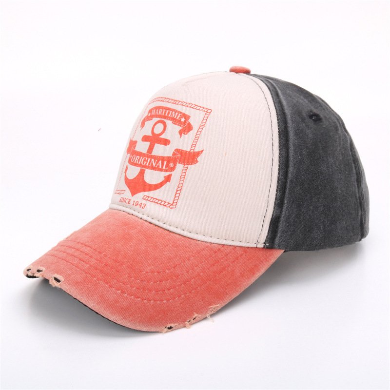 Washed Cotton Distressed Baseball Cap | Vintage Unisex Denim Anchor Graphic Sun Cap O1CN01ogxTe02IJQaFqwkq9 3982869265 0 Cib