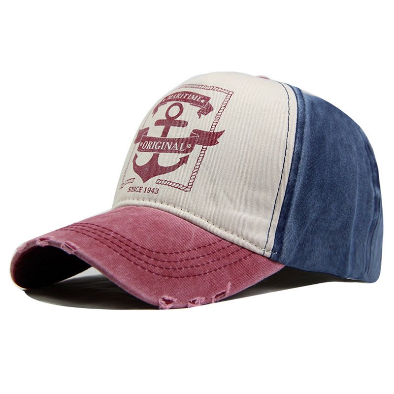 Washed Cotton Distressed Baseball Cap | Vintage Unisex Denim Anchor Graphic Sun Cap O1CN01ukqcGo2IJQFBwZO7z 3982869265 0 Cib